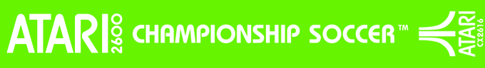 Championship Soccer logo for Atari 2600